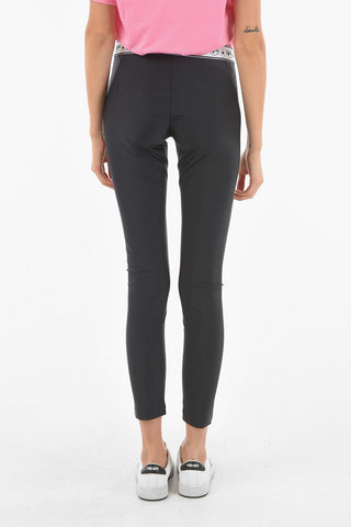 Logoed Waistband SHINY Lycra Leggings