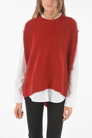 Sleeveless Asymmetric Cashmere Pullover