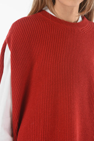 Sleeveless Asymmetric Cashmere Pullover