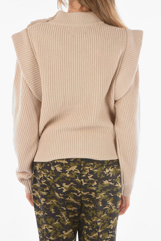 Buttoned Neck PEGGY Wool and Cashmere Pullover