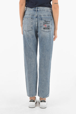 LOVE 5 Pocket TOUJOURS Denims with Embroidered Logo