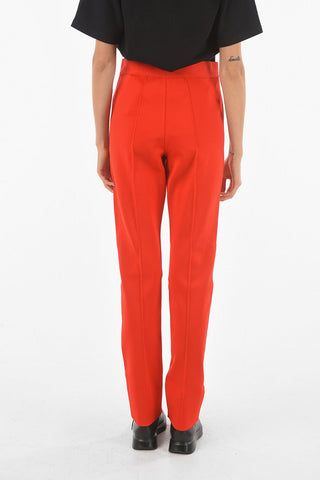 Pantaloni Straight Fit con Chiusura a Scomparsa