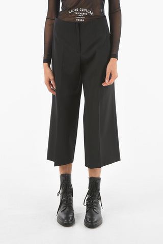 Virgin Wool Blend Culotte Pants
