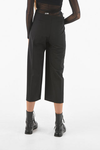 Virgin Wool Blend Culotte Pants
