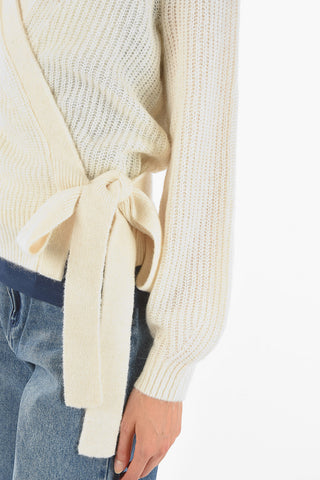 Cardigan a Portafoglio in Misto Alpaca
