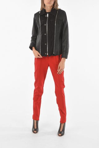 Chiodo L-LAZAY in Denim e Pelle Destrutturato
