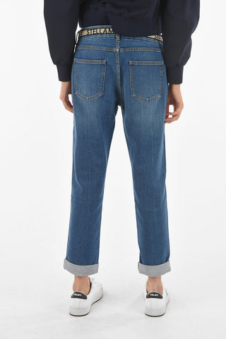 5 Pocket Logoed Belt Straight Fit Denims