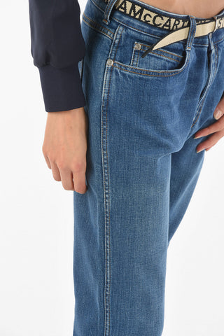5 Pocket Logoed Belt Straight Fit Denims