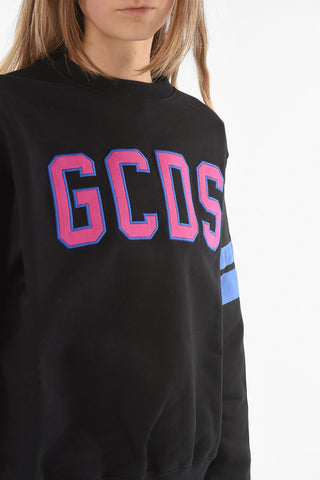 Felpa Girocollo con Logo in Applicazione