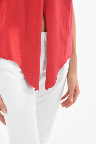 Front Knotted ZELITO Cotton T-Shirt