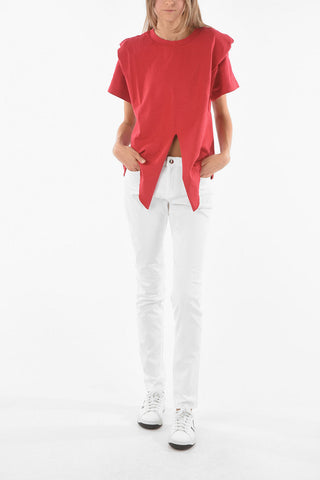 Front Knotted ZELITO Cotton T-Shirt