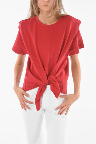 Front Knotted ZELITO Cotton T-Shirt