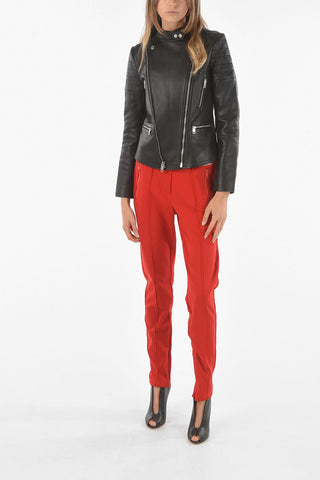 Soft Leather L-MARS GIACCA Biker Jacket with Double Zip Fastening
