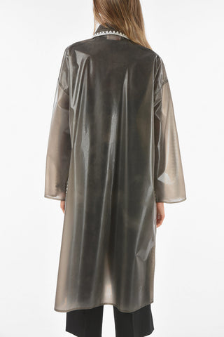 Raincoat with Contrasting Embroidered Trimmings