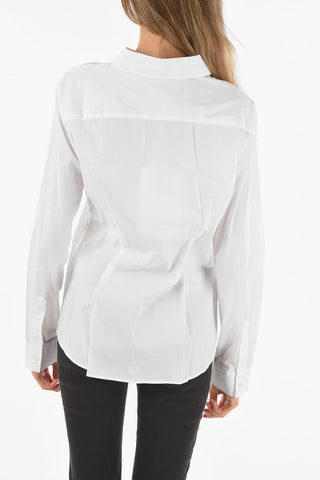 LOVE Rhinestone Logoed Cotton Blend Shirt
