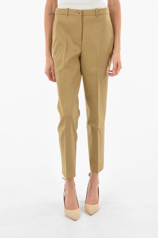 Pantaloni Chino in Cotone con Tasche a Filo