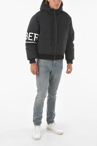 Logoed Side Band Puffer Jacket