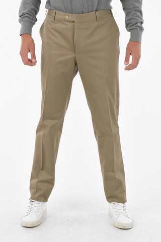 Wool Cotton Blend ACADEMY Straight-leg Chino Pants