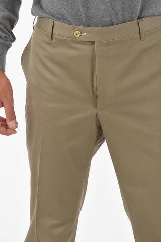 Wool Cotton Blend ACADEMY Straight-leg Chino Pants