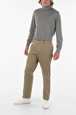 Wool Cotton Blend ACADEMY Straight-leg Chino Pants
