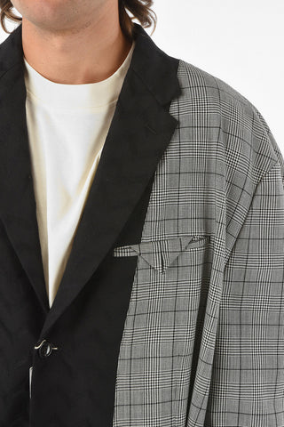 HOMME PLUS District Check Double-layered Coat