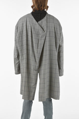 HOMME PLUS District Check Double-layered Coat