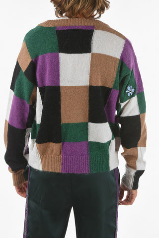 Cardigan CUMMULAL FIELDS in Misto Lana a Quadri