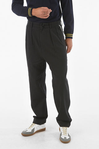 Double Pleated Pants with Belt Loops