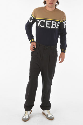Double Pleated Pants with Belt Loops