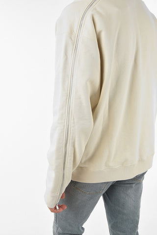 Crew-neck Zipped Sleeve Sweatshirt