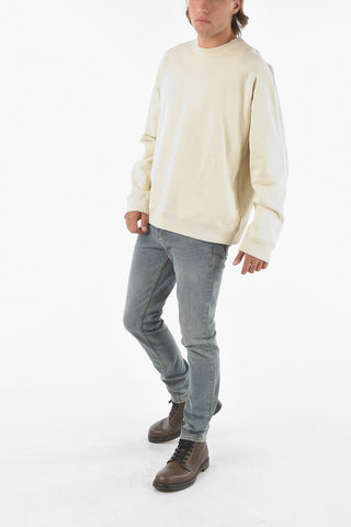 Crew-neck Zipped Sleeve Sweatshirt