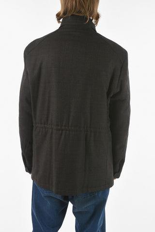 ID Virgin Wool IDENTITY Quilted Coat with Foldable Hood