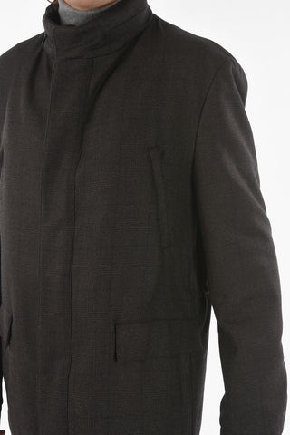 ID Virgin Wool IDENTITY Quilted Coat with Foldable Hood