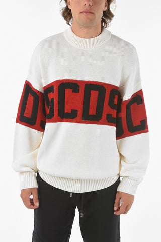 Wool Blend Sweater with Logoed Band