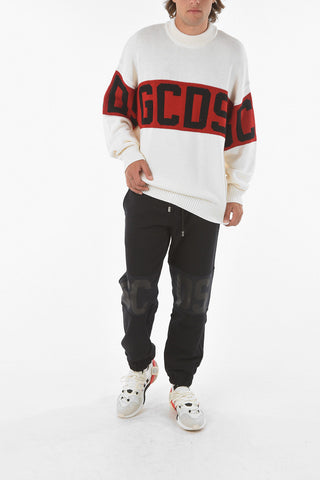 Wool Blend Sweater with Logoed Band