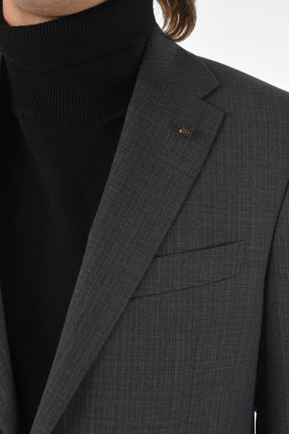 CC COLLECTION Virgin Wool RIGHT Suit with Iconic Beetle Brooch