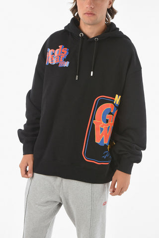 Hooded Sweatshirt with Maxi Logoed Print