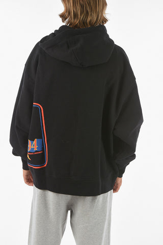 Hooded Sweatshirt with Maxi Logoed Print