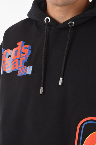 Hooded Sweatshirt with Maxi Logoed Print