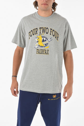 Crewneck T-shirt with Logo Print