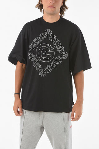 Oversized Crewneck T-shirt with Logo Print