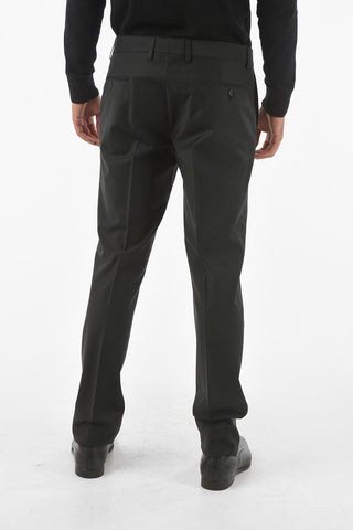 4 Pocket Wool Blend Pants with Belt Loops