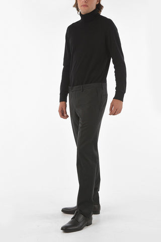 4 Pocket Wool Blend Pants with Belt Loops