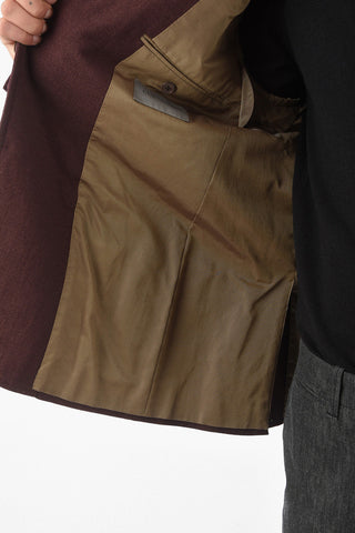 Hopsack-Blazer ACADEMY SOFT mit Lederdetails