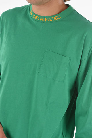 Long-sleeved Breast-pocket ACADEMY CREST T-shirt
