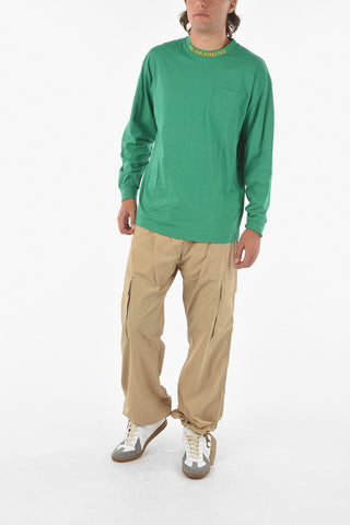 Long-sleeved Breast-pocket ACADEMY CREST T-shirt