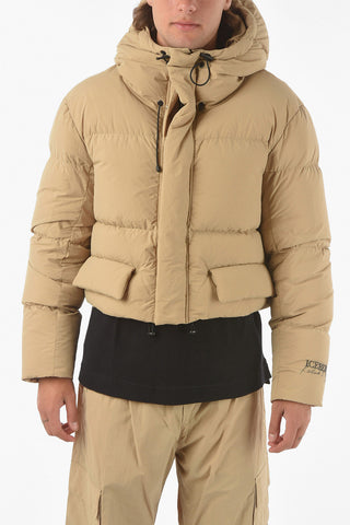 Snap Buttons Down Jacket with Hood