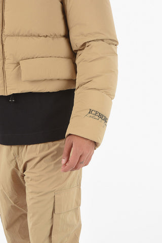 Snap Buttons Down Jacket with Hood