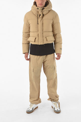 Snap Buttons Down Jacket with Hood