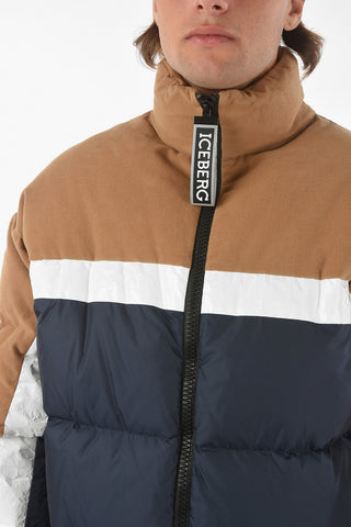Piumino in Doppio Tessuto con Chiusura Zip